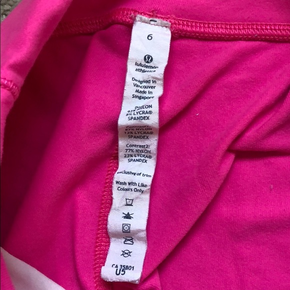 Lululemon Pink Spandex Crop Pants. Size 6 - Picture 4 of 8